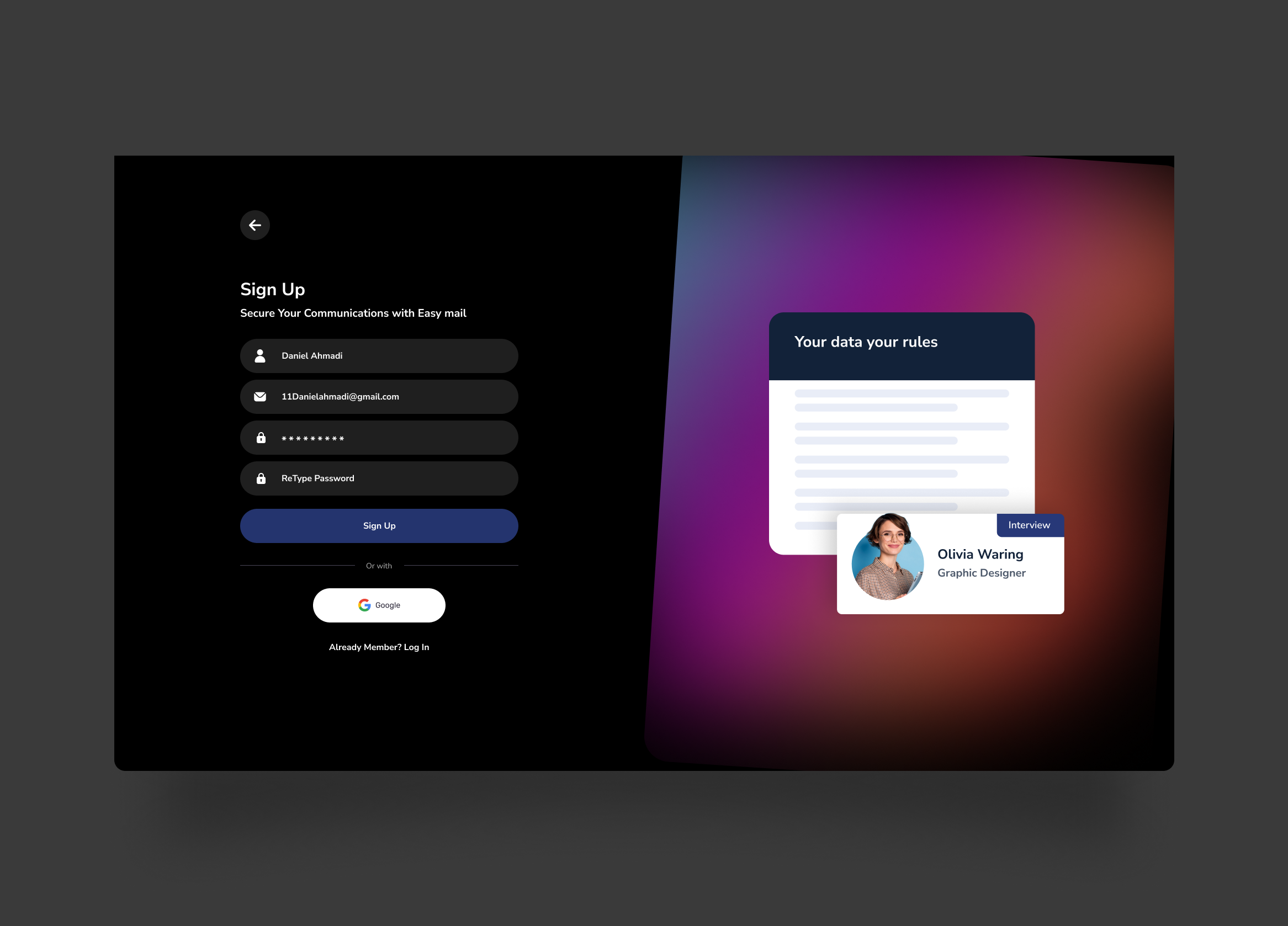 iTester tester profile screen